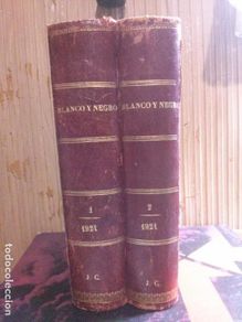 Second hand encyclopedias: Blanco y Negro, Revista Ilustrada tomo 1-2 1921, J.C.